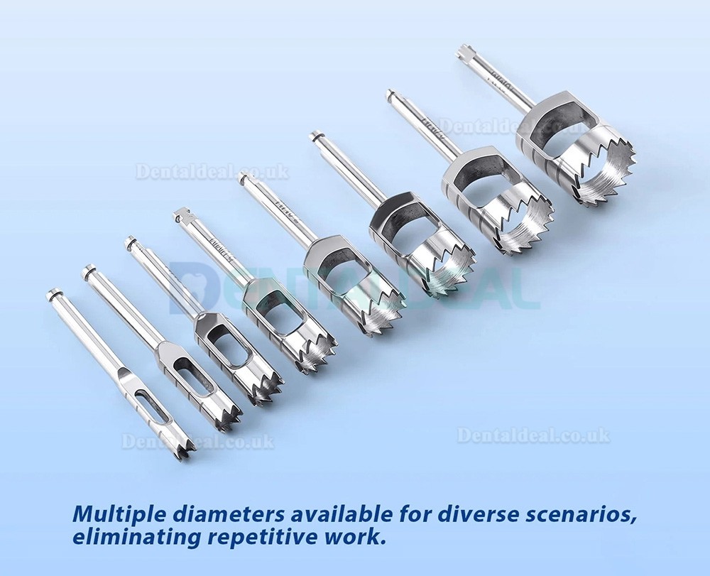 8Pcs/Set Dental Implant Bone Trephine Drill Kit